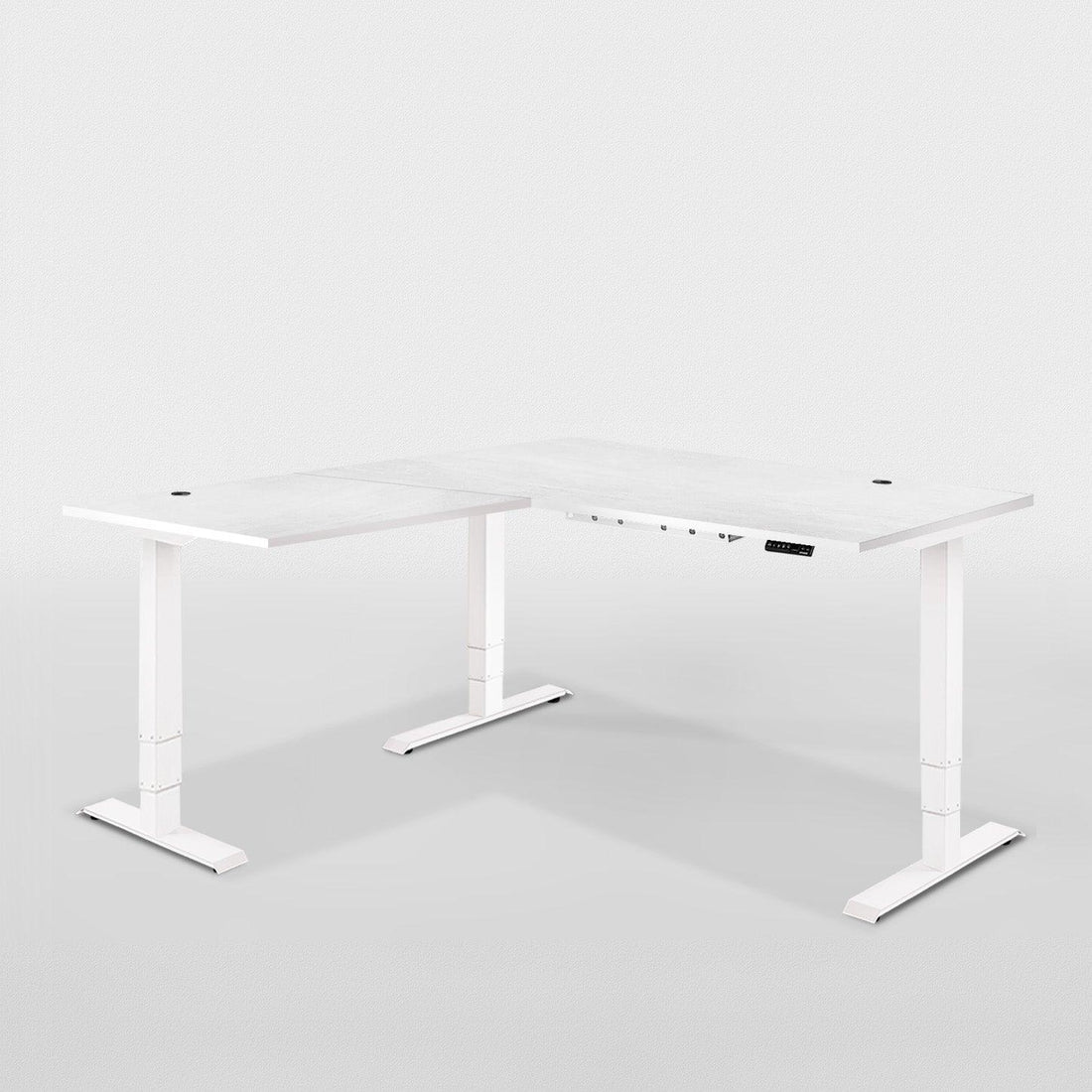 Top Minimalist and Elegant White L-Shaped Standing Desks to Explore in 2025