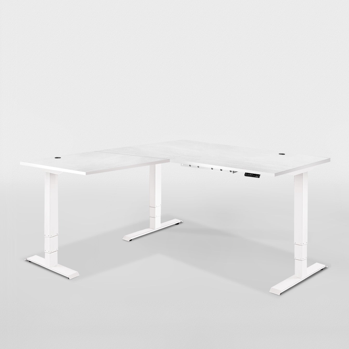 Top Minimalist and Elegant White L-Shaped Standing Desks to Explore in 2025